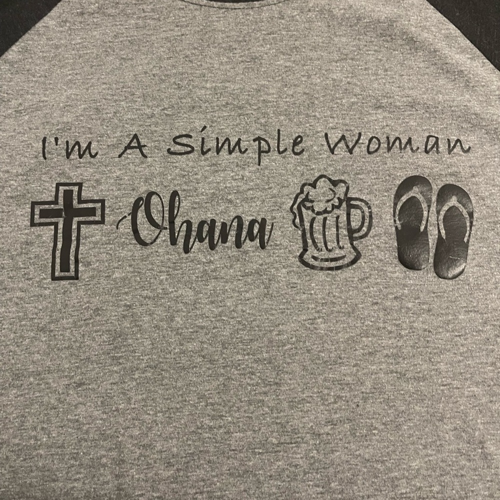 Women’s large shirt - ✝️ , 🧑‍🧑‍🧒‍🧒, 🍺 ,  🩴